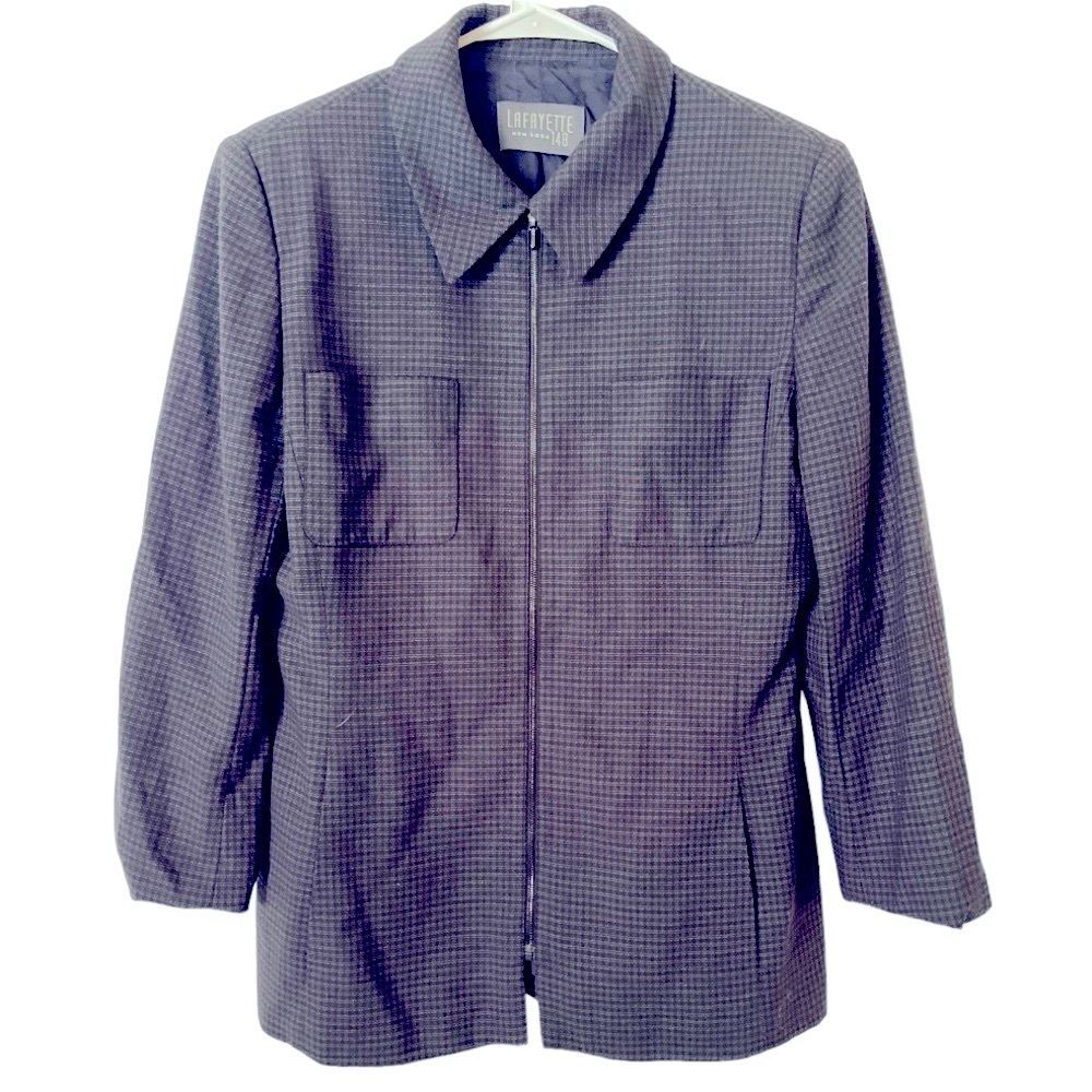 Lafayette 148 Zip Front Lightweight Jacket